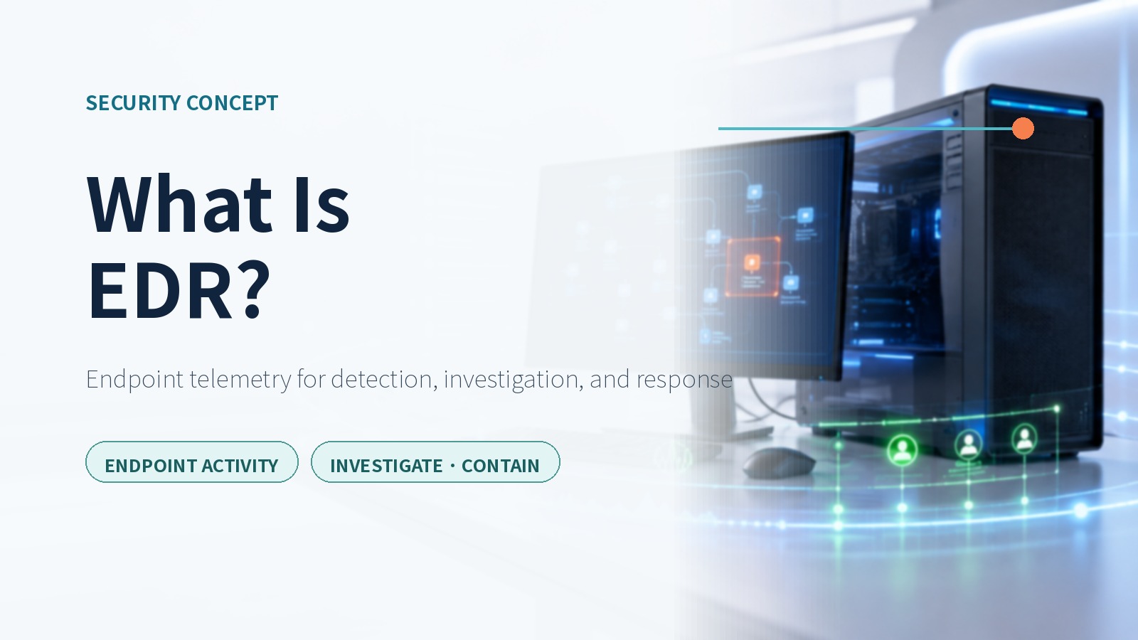 English cover illustrating endpoint telemetry and investigation in EDR