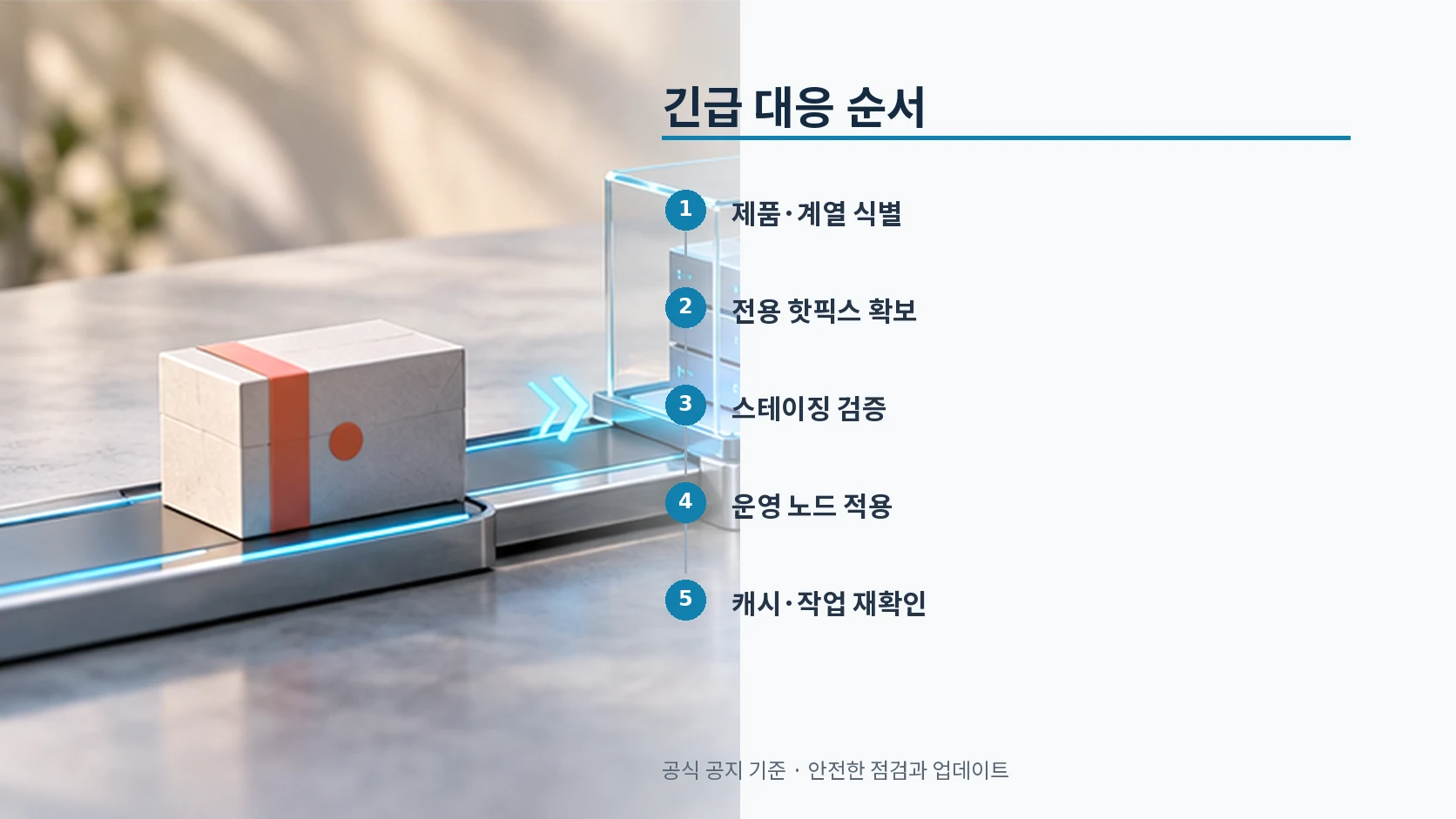 Adobe Commerce 제품 식별부터 핫픽스 적용과 캐시 재확인까지 다섯 단계