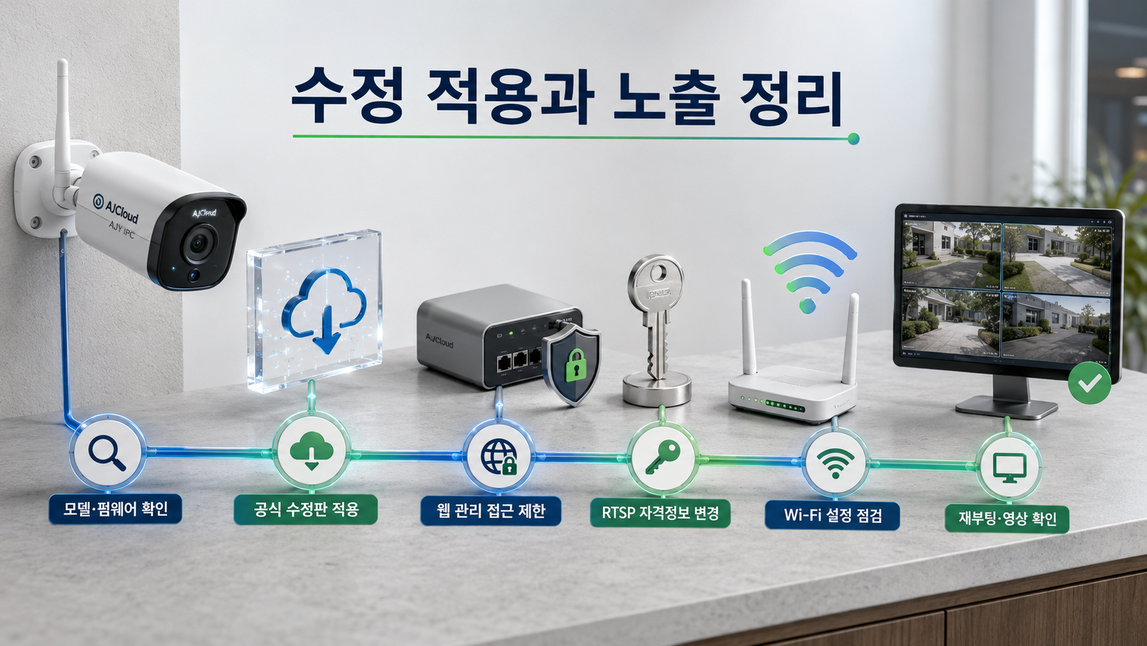 AJCloud AJY IPC 수정판 적용과 웹 관리·RTSP·Wi-Fi 설정 점검 순서