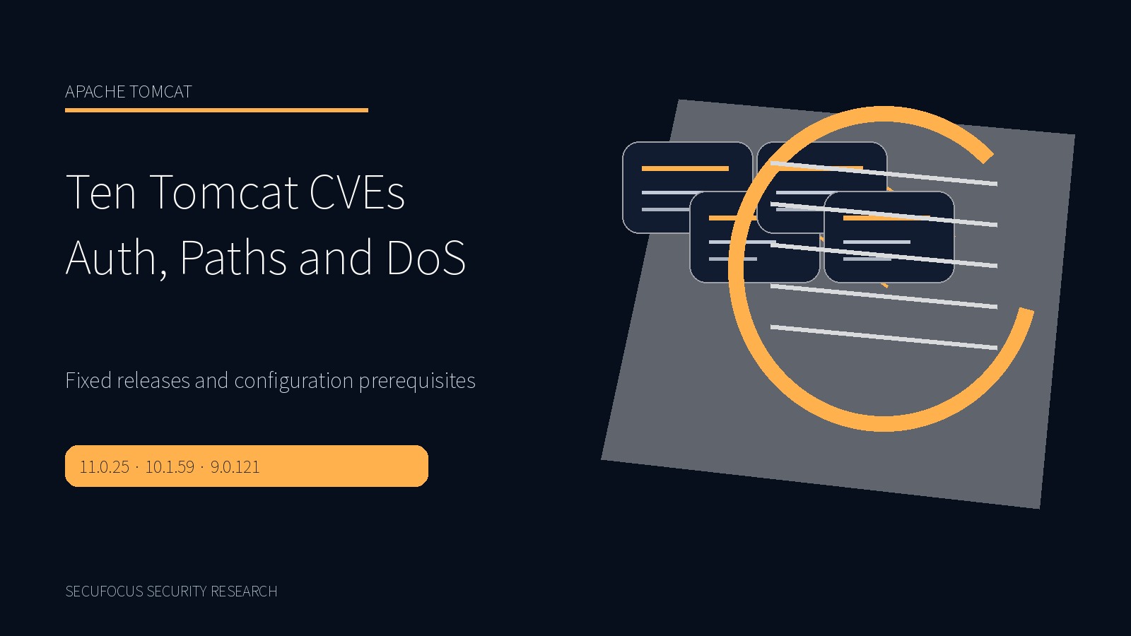 Ten Apache Tomcat vulnerabilities cover