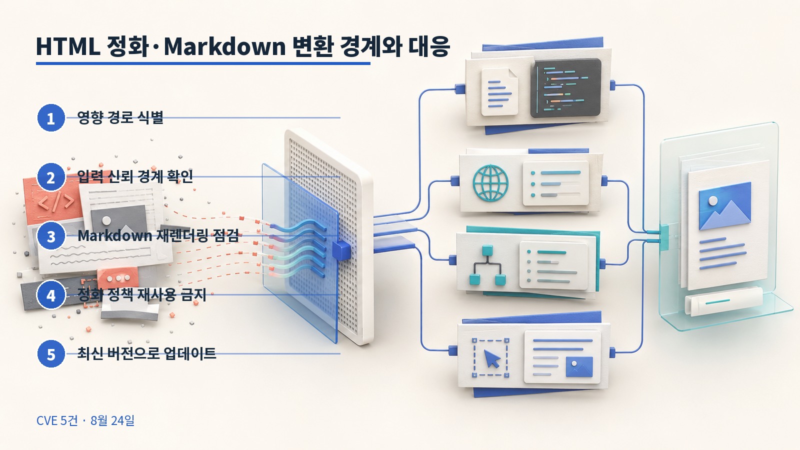 justhtml의 영향 경로와 업데이트 점검 순서를 정리한 한국어 인포그래픽