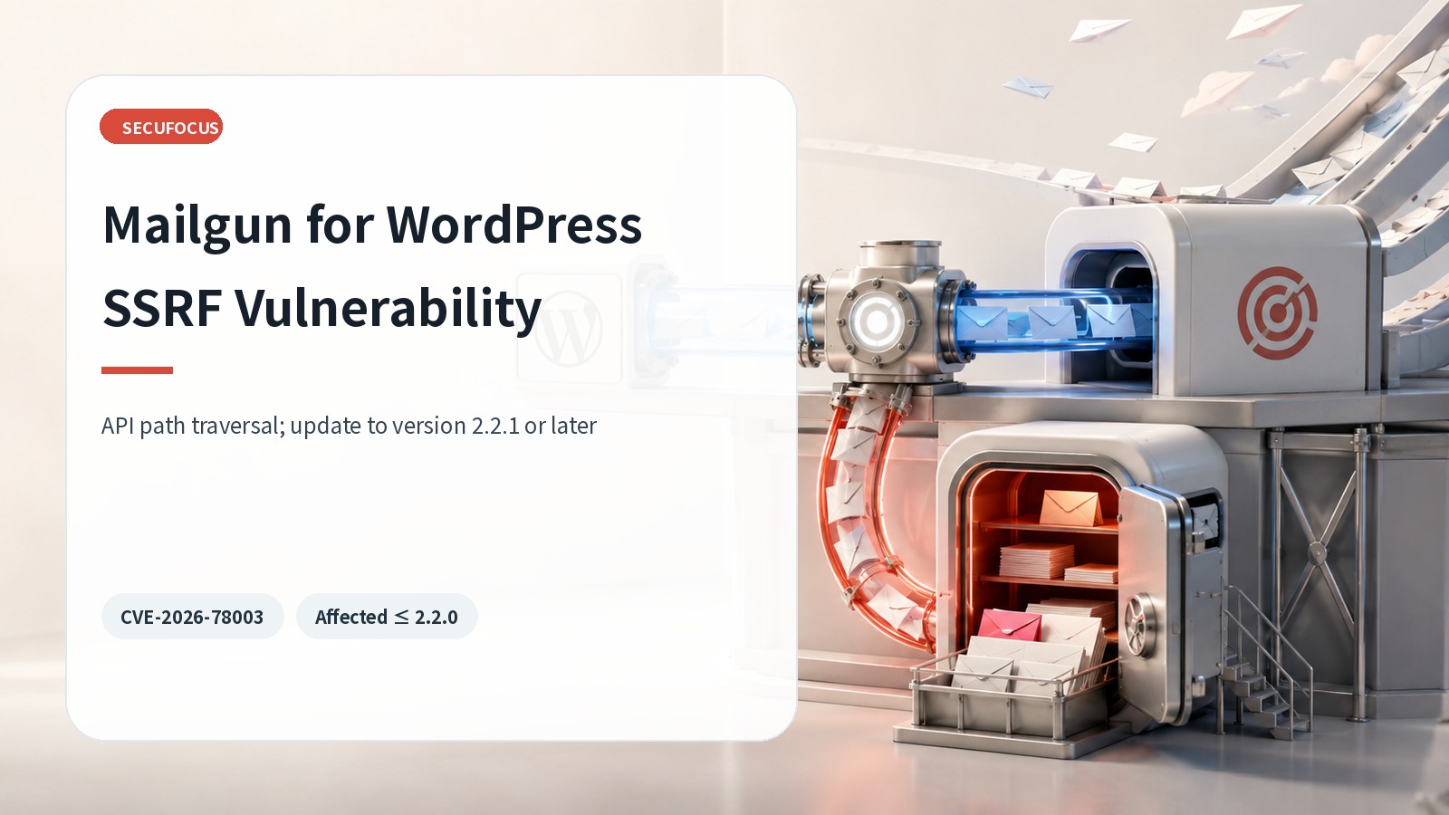 Cover for Mailgun for WordPress SSRF vulnerability