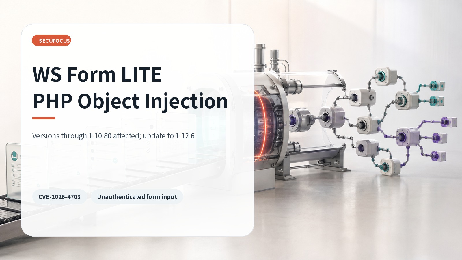 Cover for WS Form LITE PHP object injection