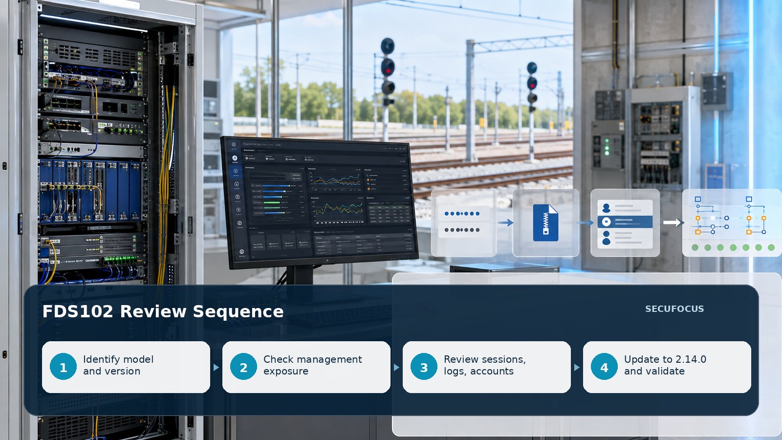 Four-step FDS102 review from model and version identification to validation after updating to 2.14.0