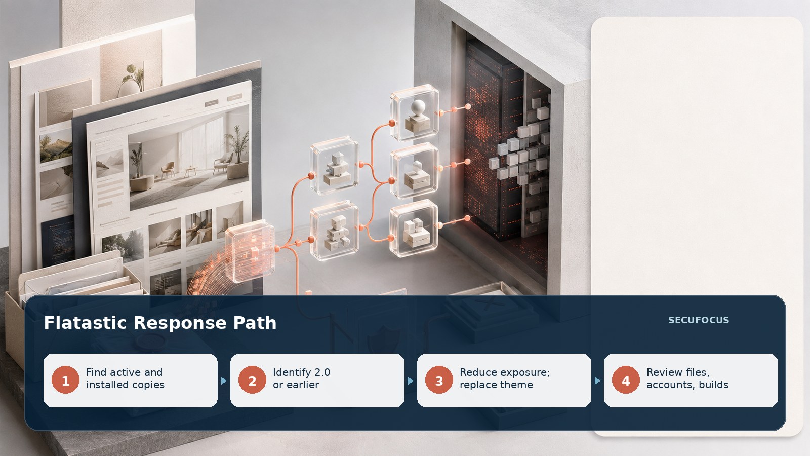 Four-step Flatastic response path from deployment checks to exposure reduction and post-change review