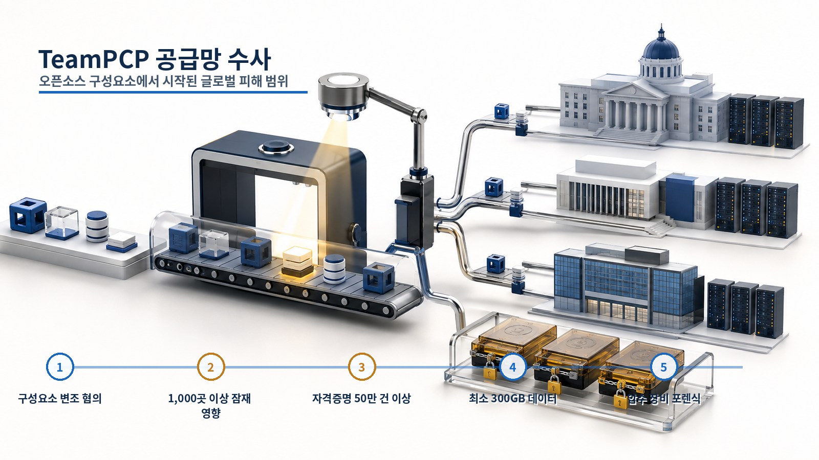 TeamPCP 공급망 수사의 구성요소 변조 혐의와 영향 범위 5단계