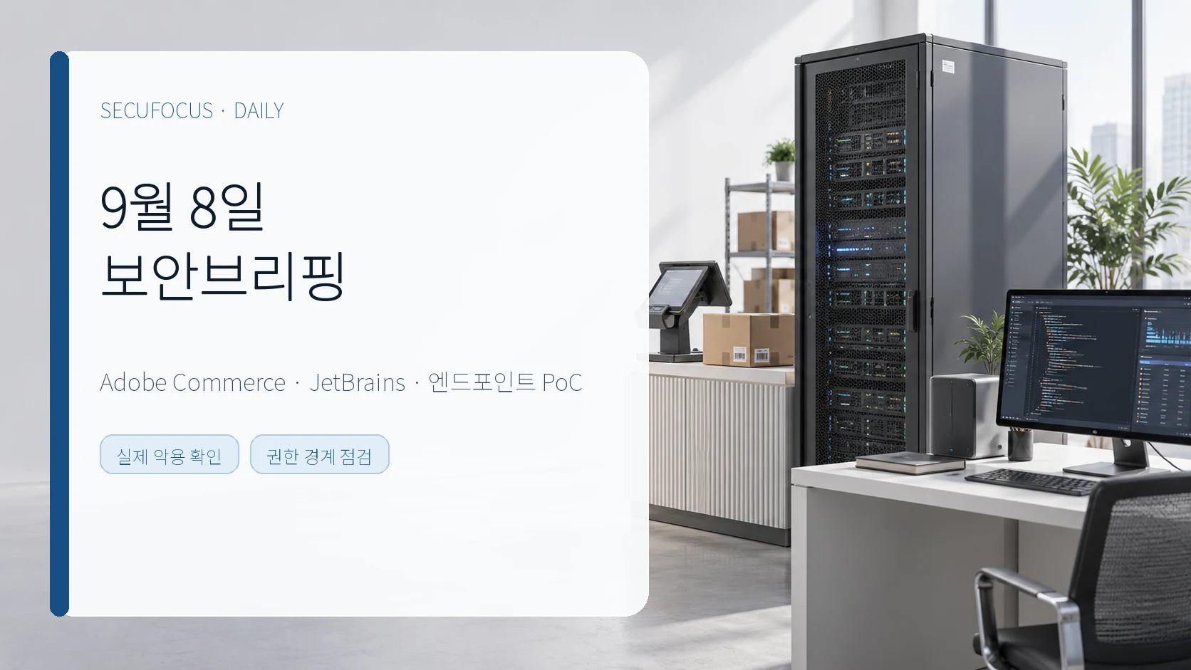 9월 8일 Adobe Commerce·JetBrains·엔드포인트 PoC 보안브리핑
