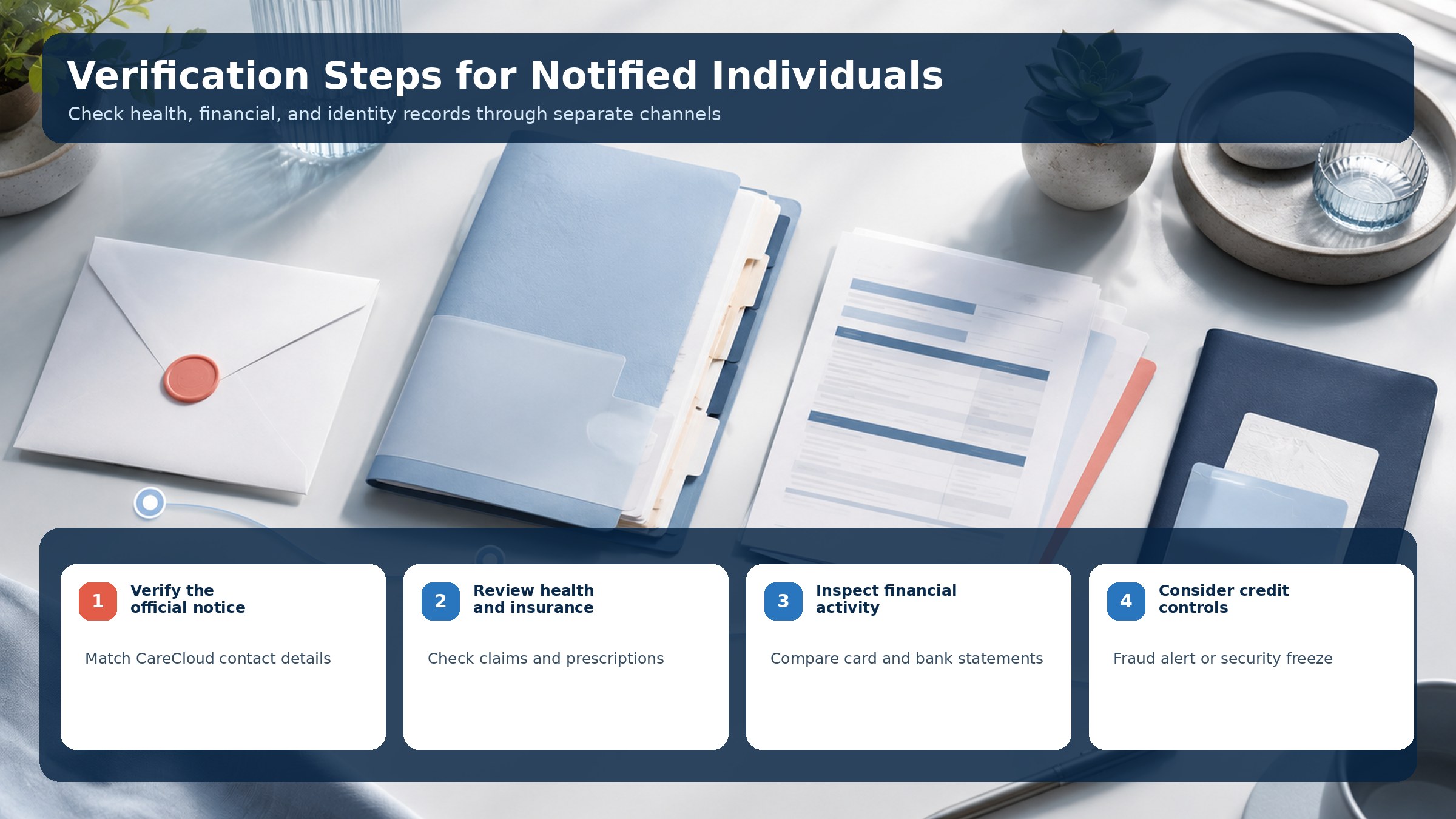 Verification steps for individuals notified about the CareCloud breach