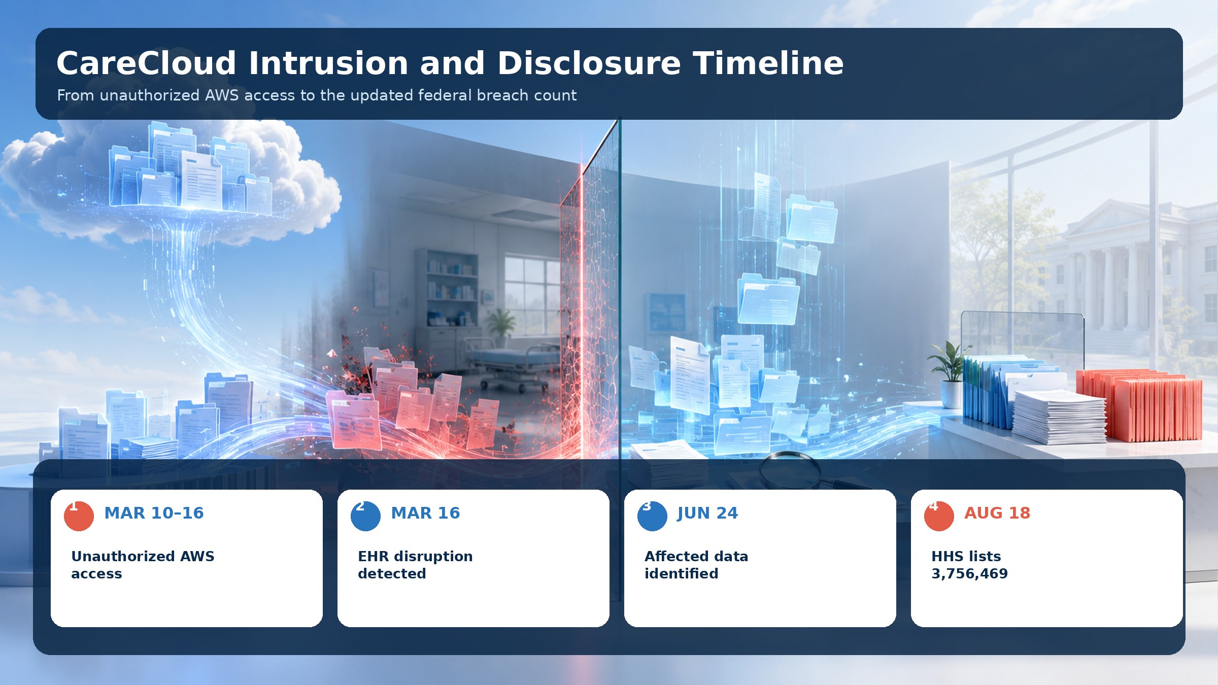 CareCloud intrusion and disclosure timeline
