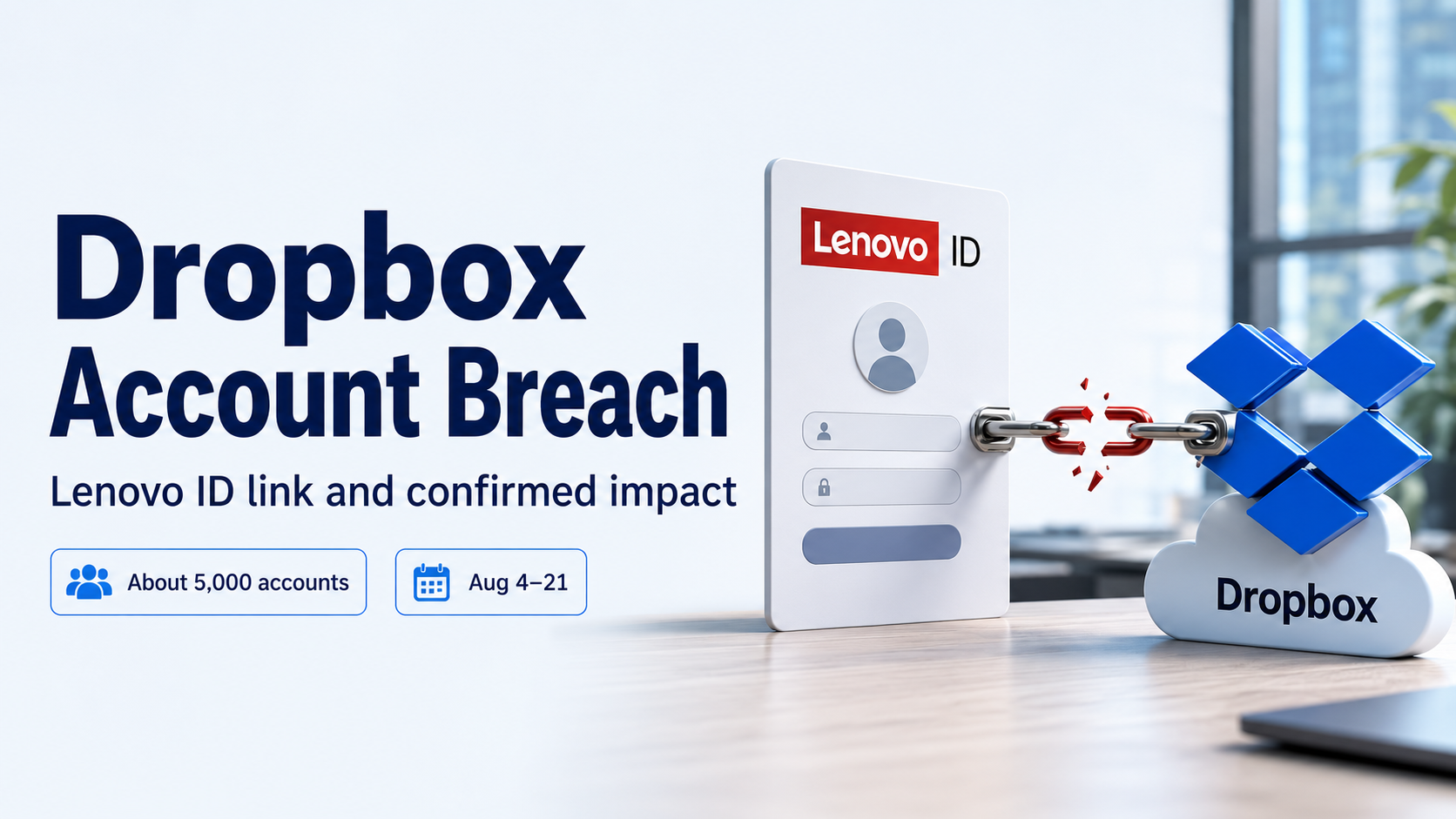 English cover illustrating the Dropbox account compromise through the Lenovo ID link