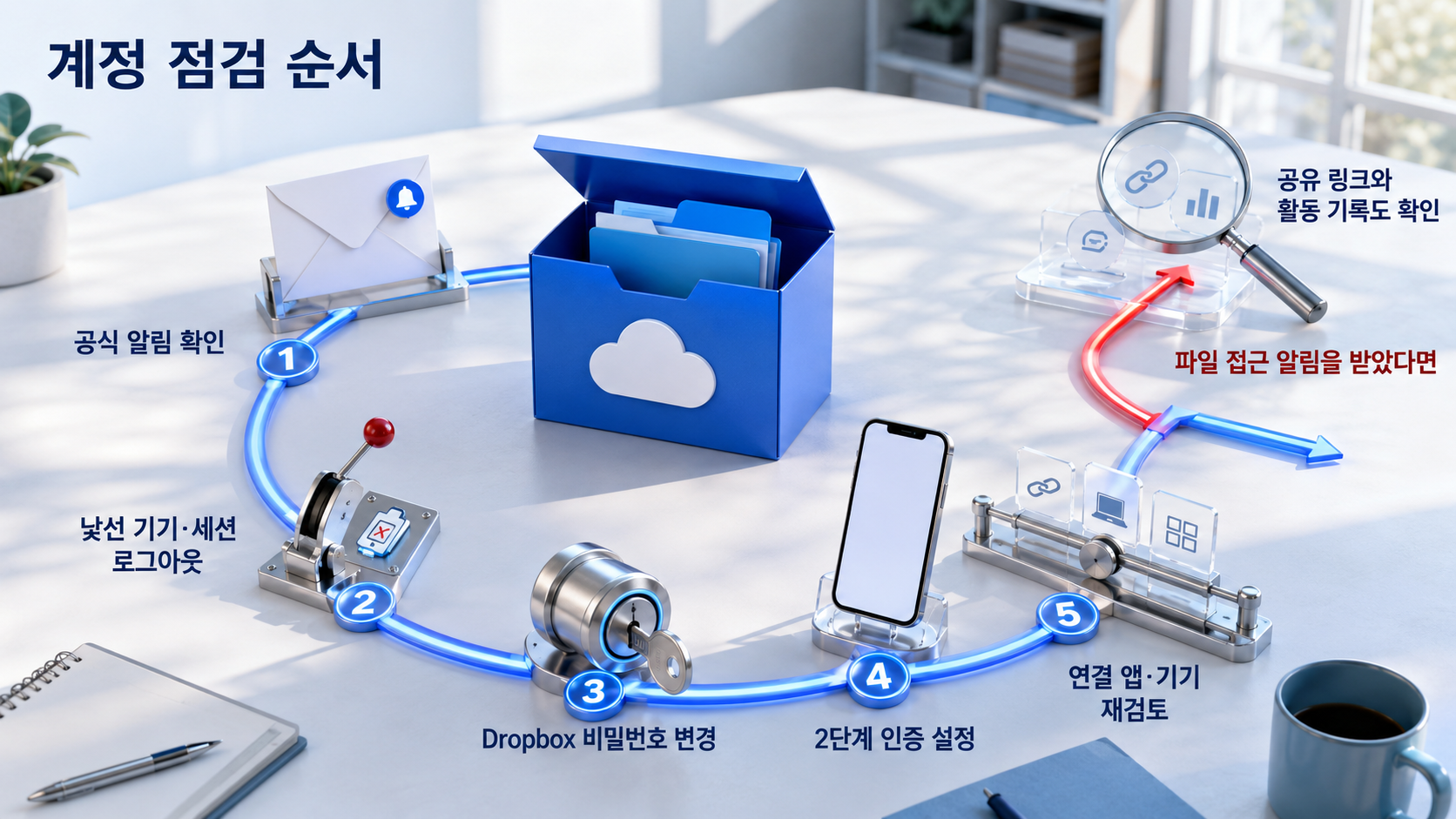 Dropbox 계정 이상 접근 시 점검 순서