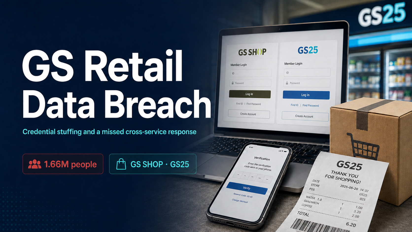 GS Retail credential-stuffing data breach and missed cross-service response