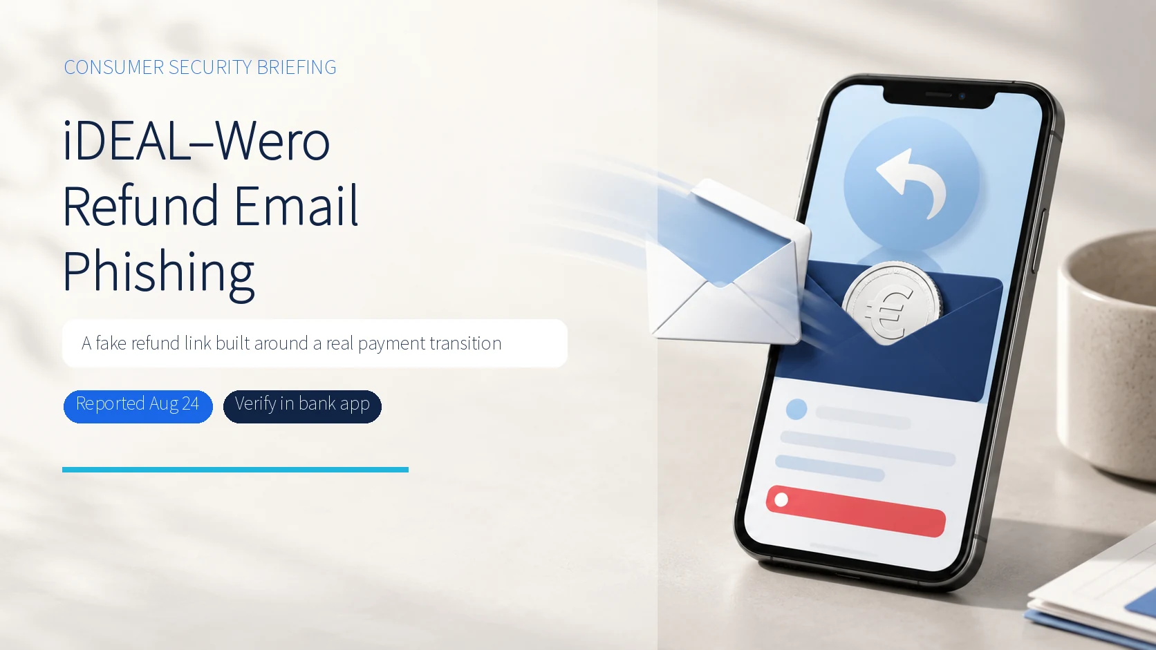 Fake iDEAL-Wero refund email phishing cover