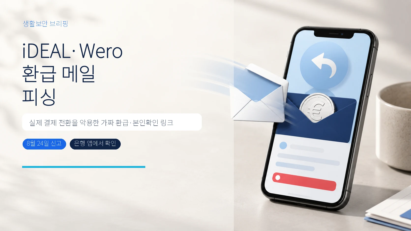 iDEAL·Wero 환급 메일 피싱 표지