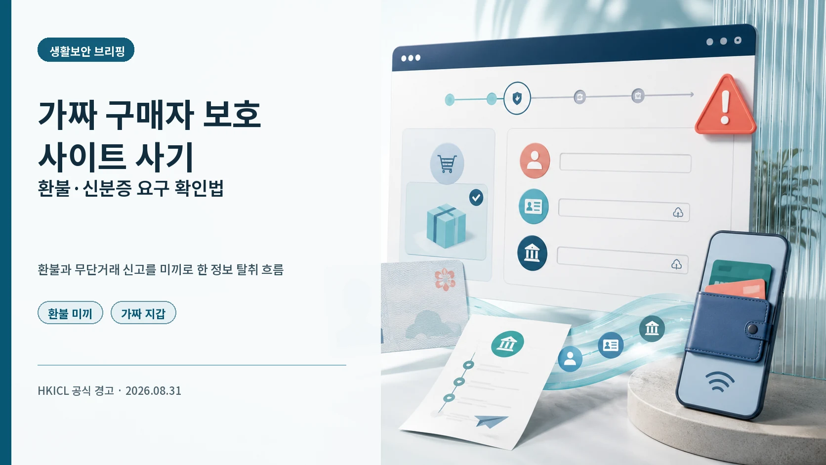 가짜 구매자 보호 사이트 사기와 환불·신분증 요구 확인법